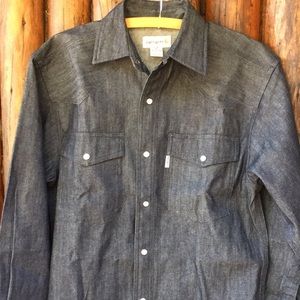 Carhartt Snap Button Denim Work Shirt Size S